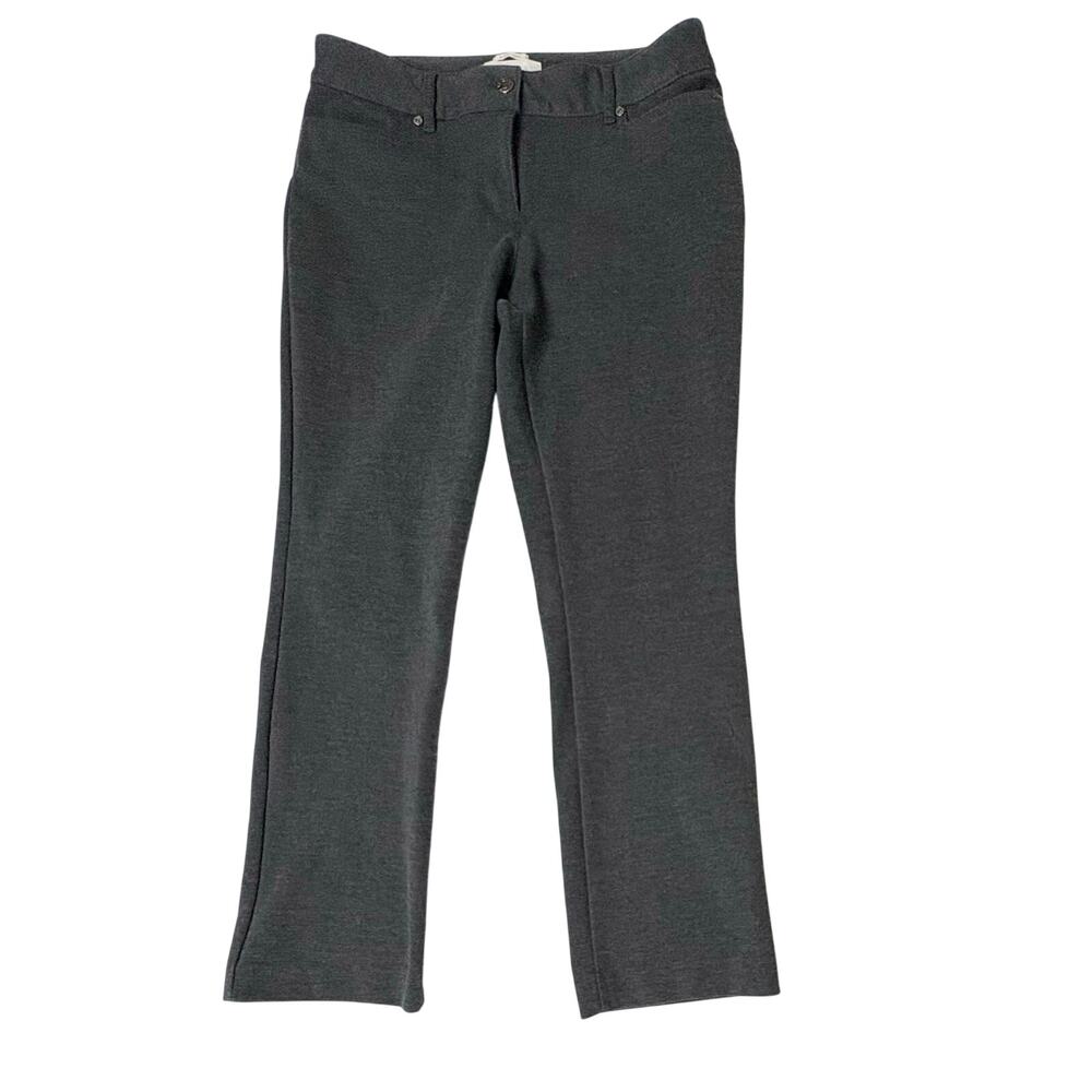 Talbots Signature Petites‎ Stretch Pants sz 6P Gray Normcore Everyday Casual